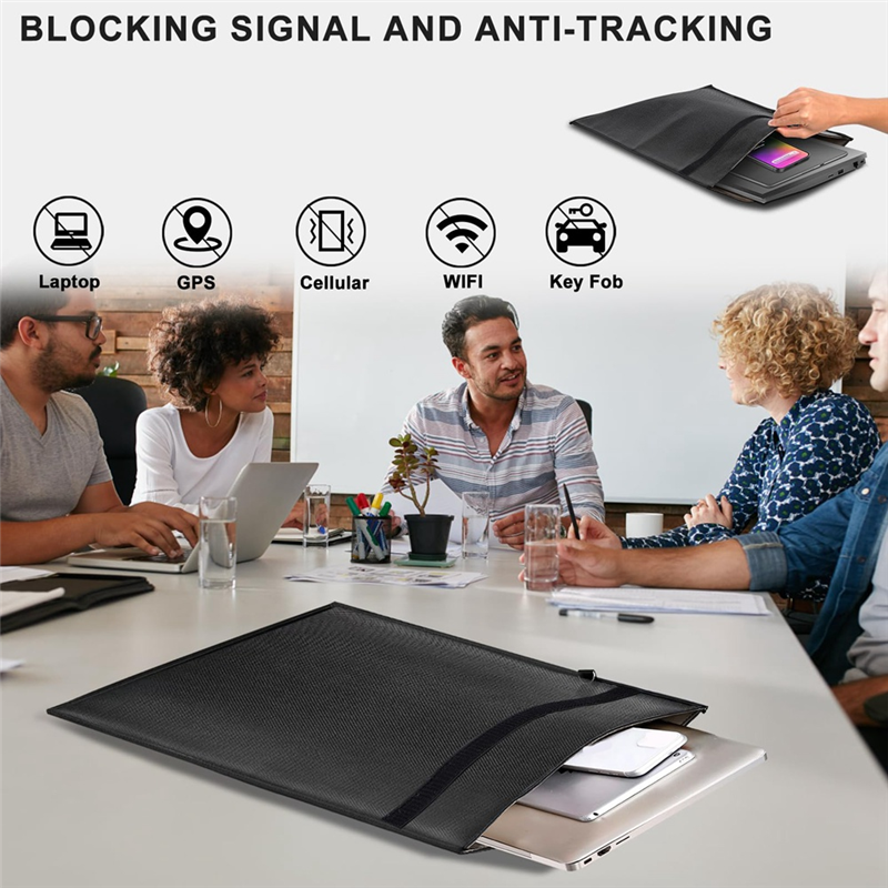 Car Key Signal Blocker - 5Pack Anti-Tracking Waterproof & Fireproof Bag