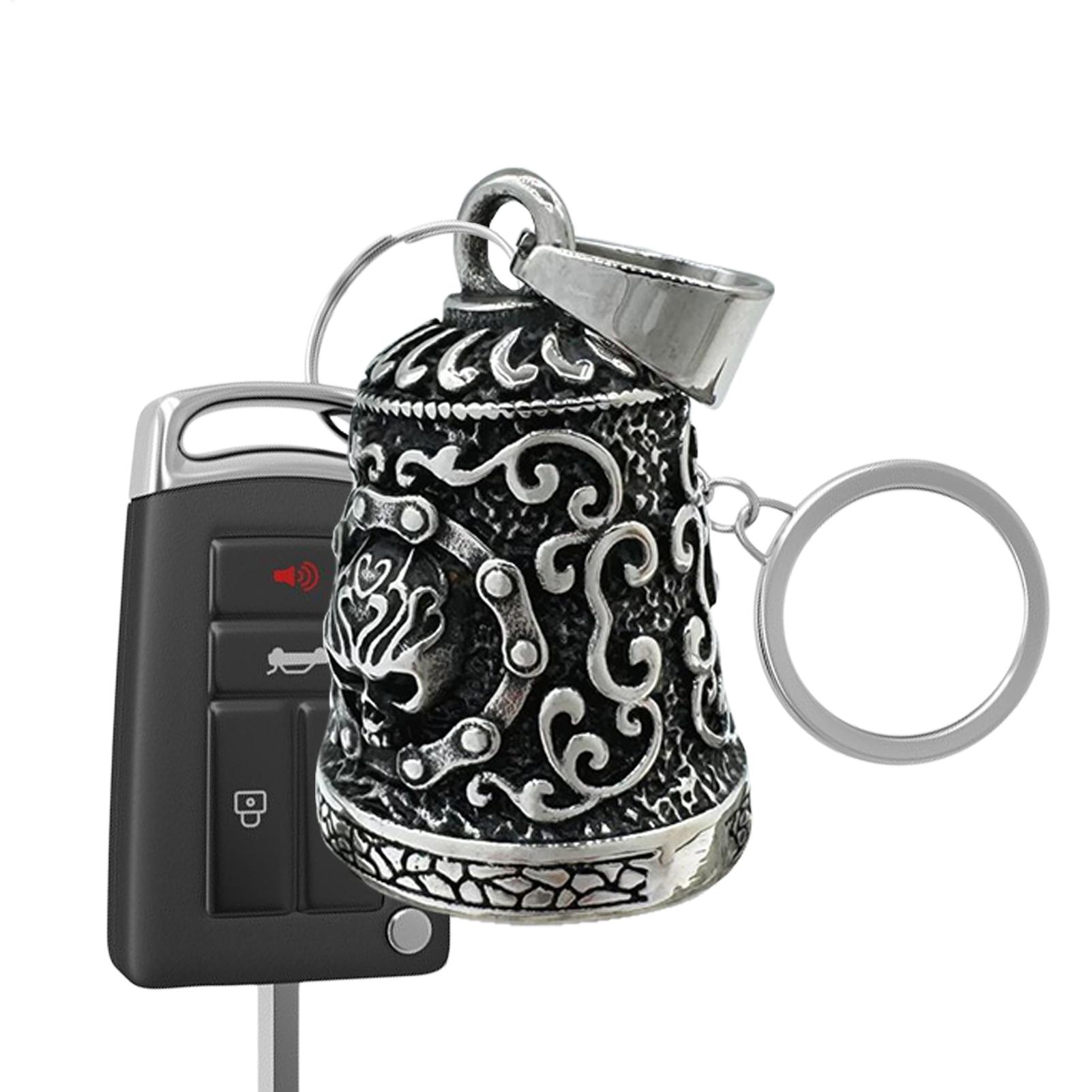 Car Accessories Gifts For Men - Skull Bell Charm Motorcycle Bells Decor
