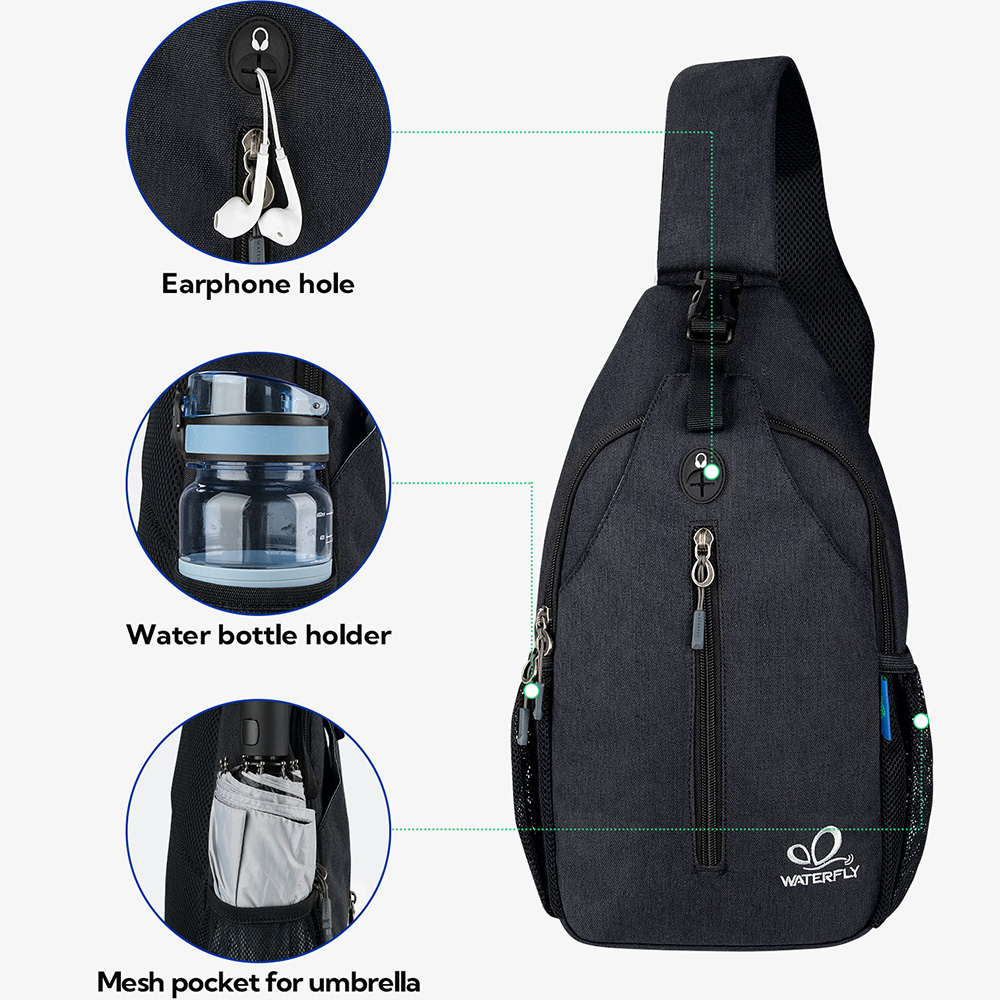 WATERFLY Crossbody Sling Bag C - Car Accessories Gifts For Men 리뷰 및 가격