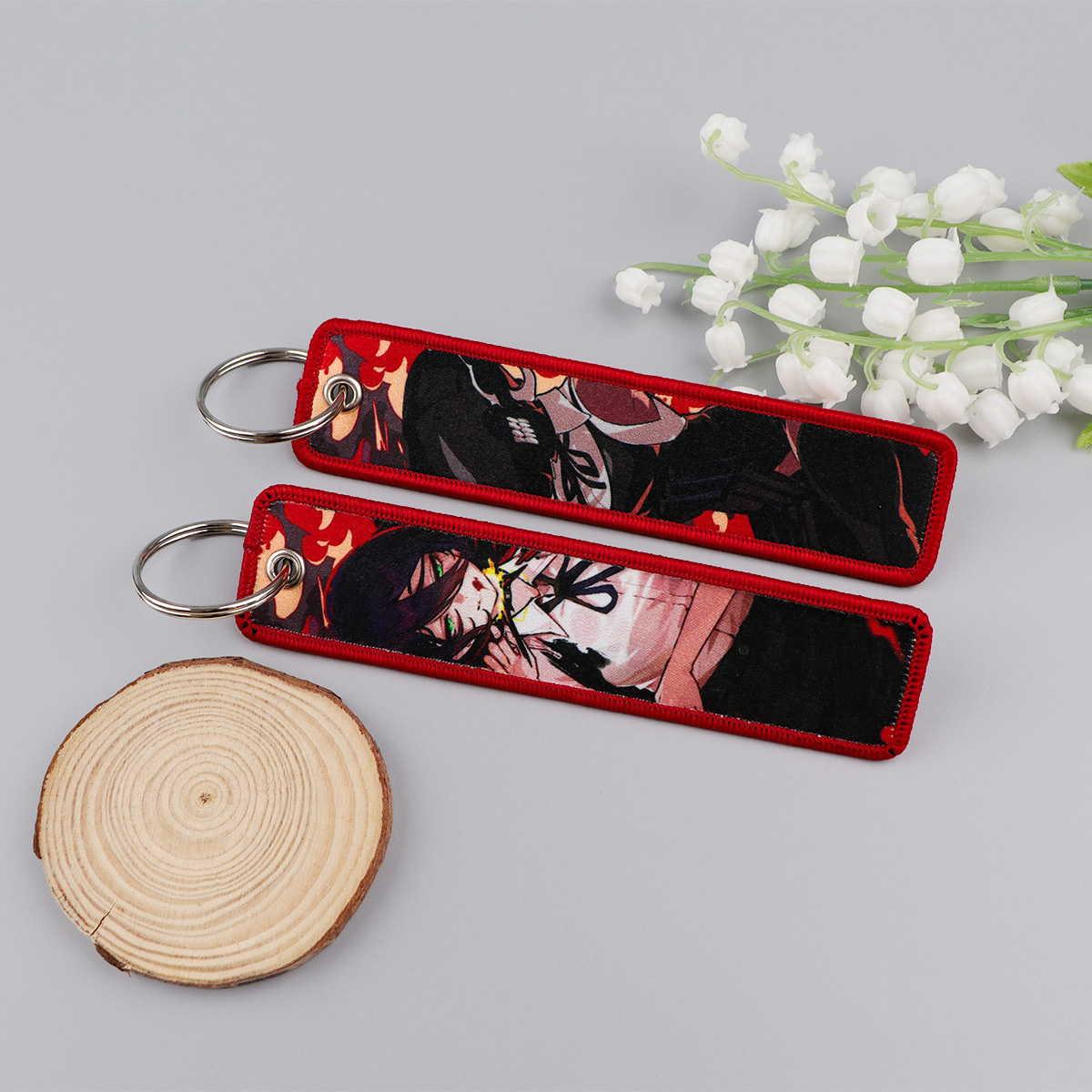 Anime Girls Embroidery Key Fob - Car Accessories Gifts For Men 리뷰 및 가격