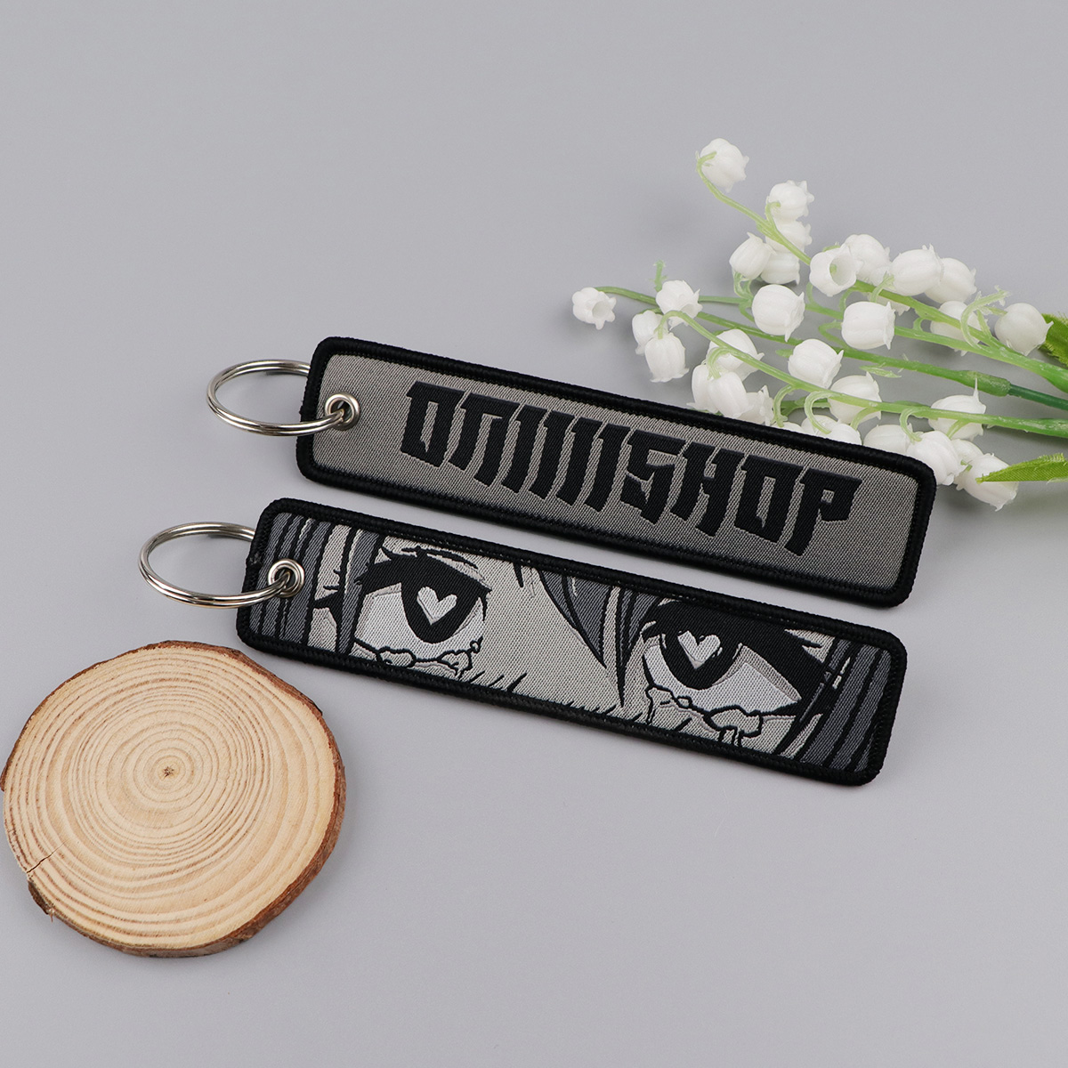 Anime Girls Embroidery Key Fob - Car Accessories Gifts For Men 리뷰 및 가격
