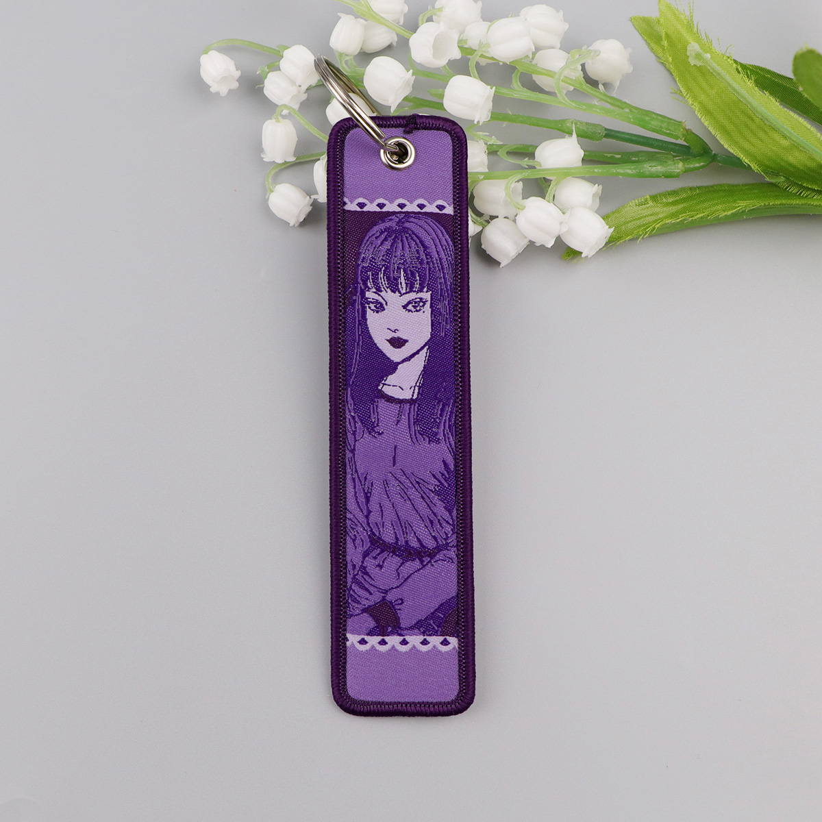 Anime Girls Embroidery Key Fob - Car Accessories Gifts For Men 리뷰 및 가격