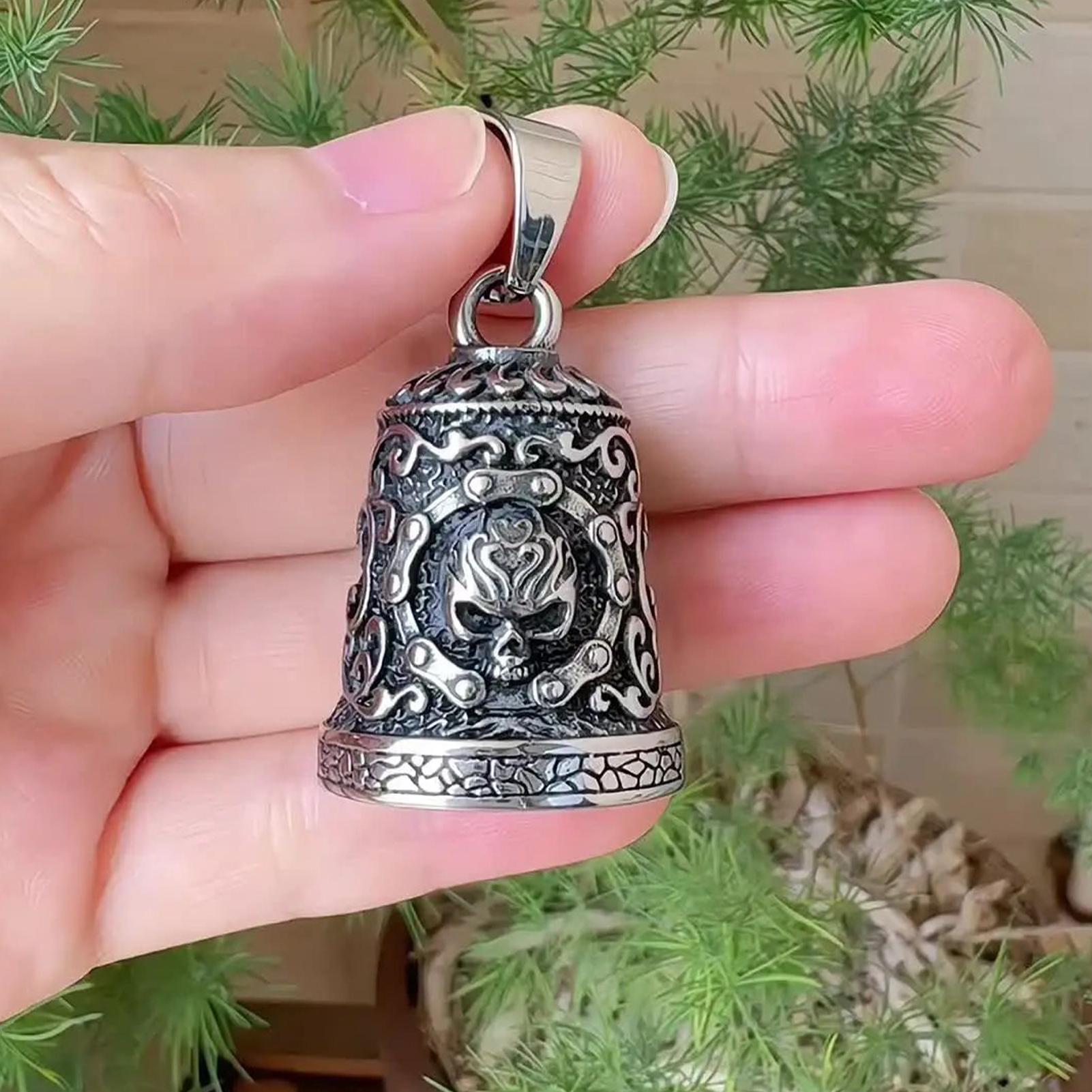 Skull Bell Charm Motorcycle Be - Car Accessories Gifts For Men 리뷰 및 가격