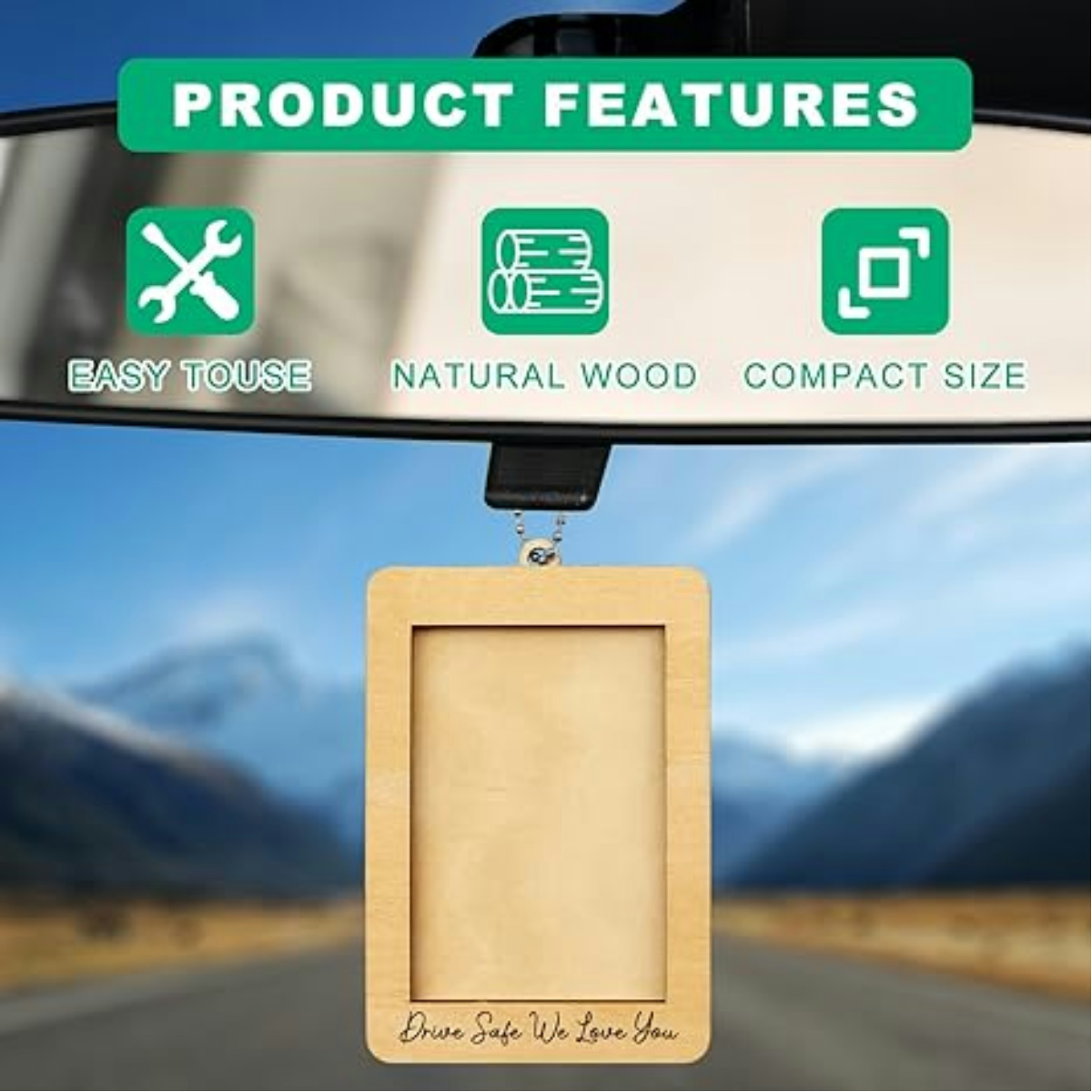 Car Decor Hanging Photo Frame, - Car Accessories Hanging From Mirror 리뷰 및 가격