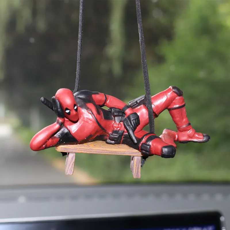 Cute Deadpool Car Rearview Mir - Car Accessories Hanging From Mirror 리뷰 및 가격