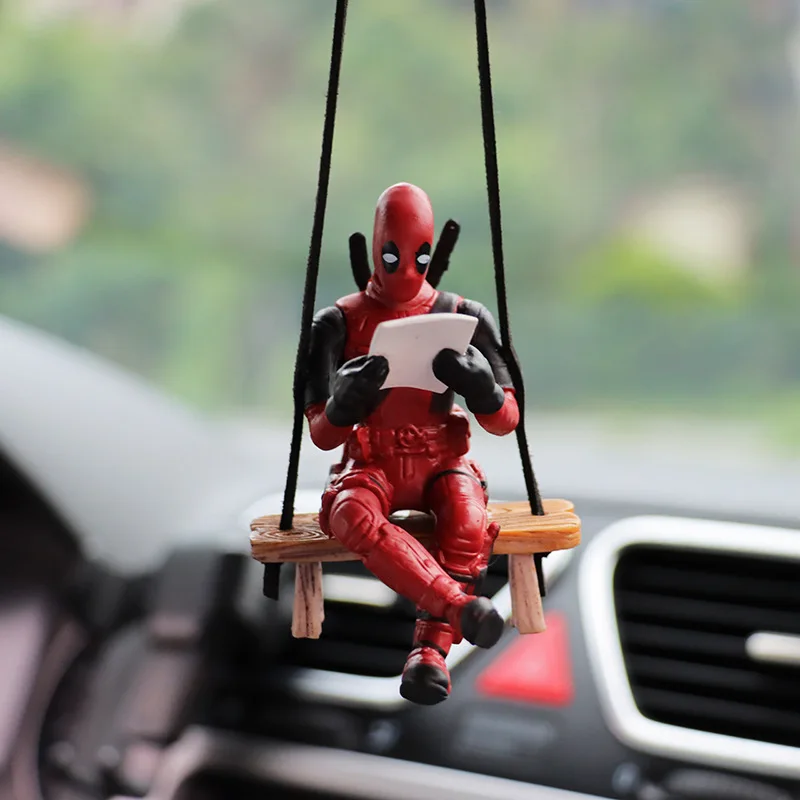 Cute Deadpool Car Rearview Mir - Car Accessories Hanging From Mirror 리뷰 및 가격