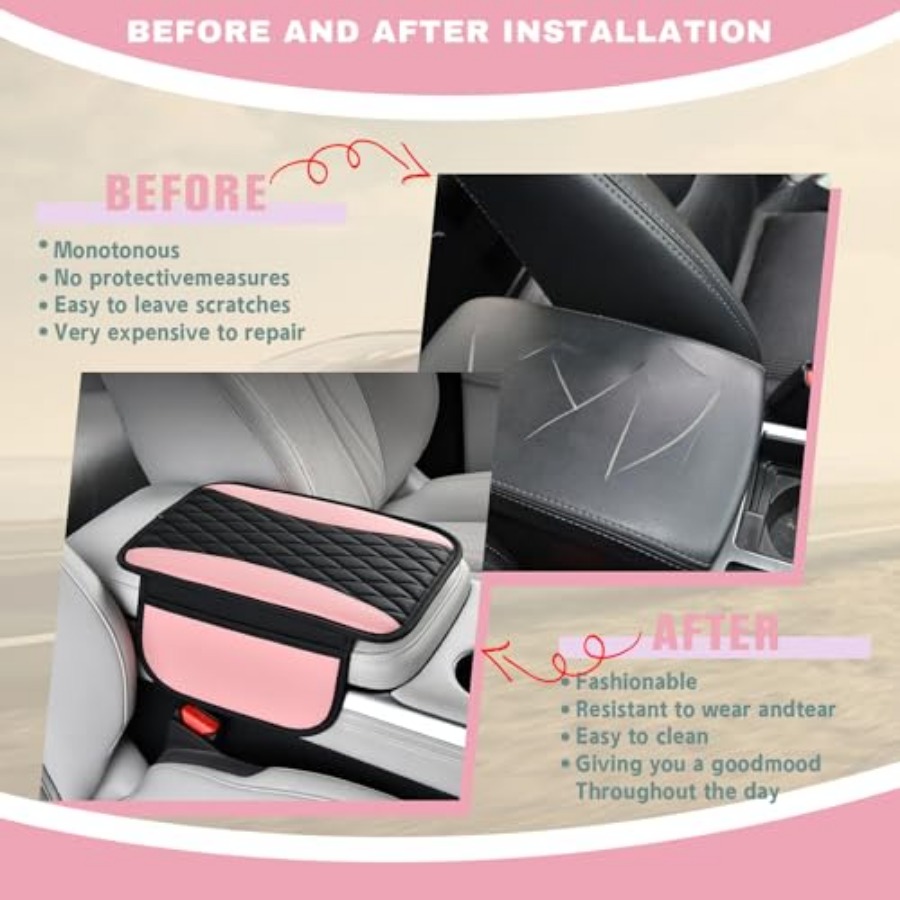 Leather Car Center Console Cov - Car Seat Organizer 리뷰 및 가격