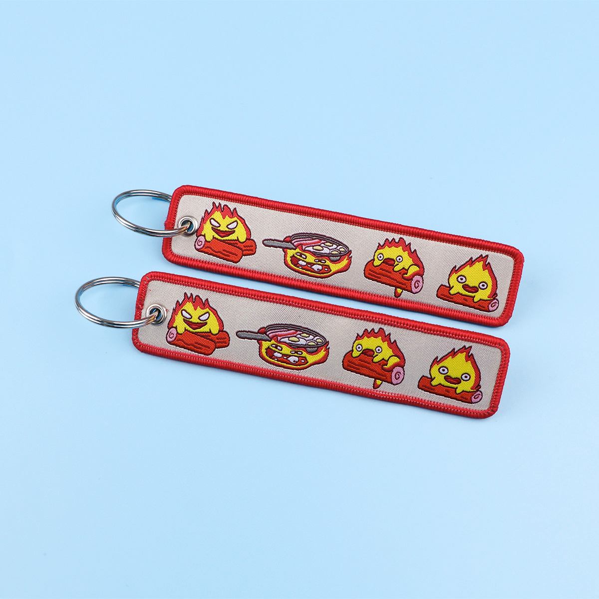 Anime Fire Embroidery Key Fobs - Car Accessories Gifts For Men 리뷰 및 가격