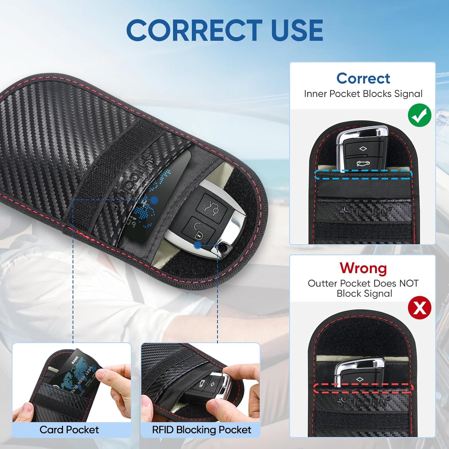 2-Pack Faraday Bags for Car Ke - Car Key Signal Blocker 리뷰 및 가격