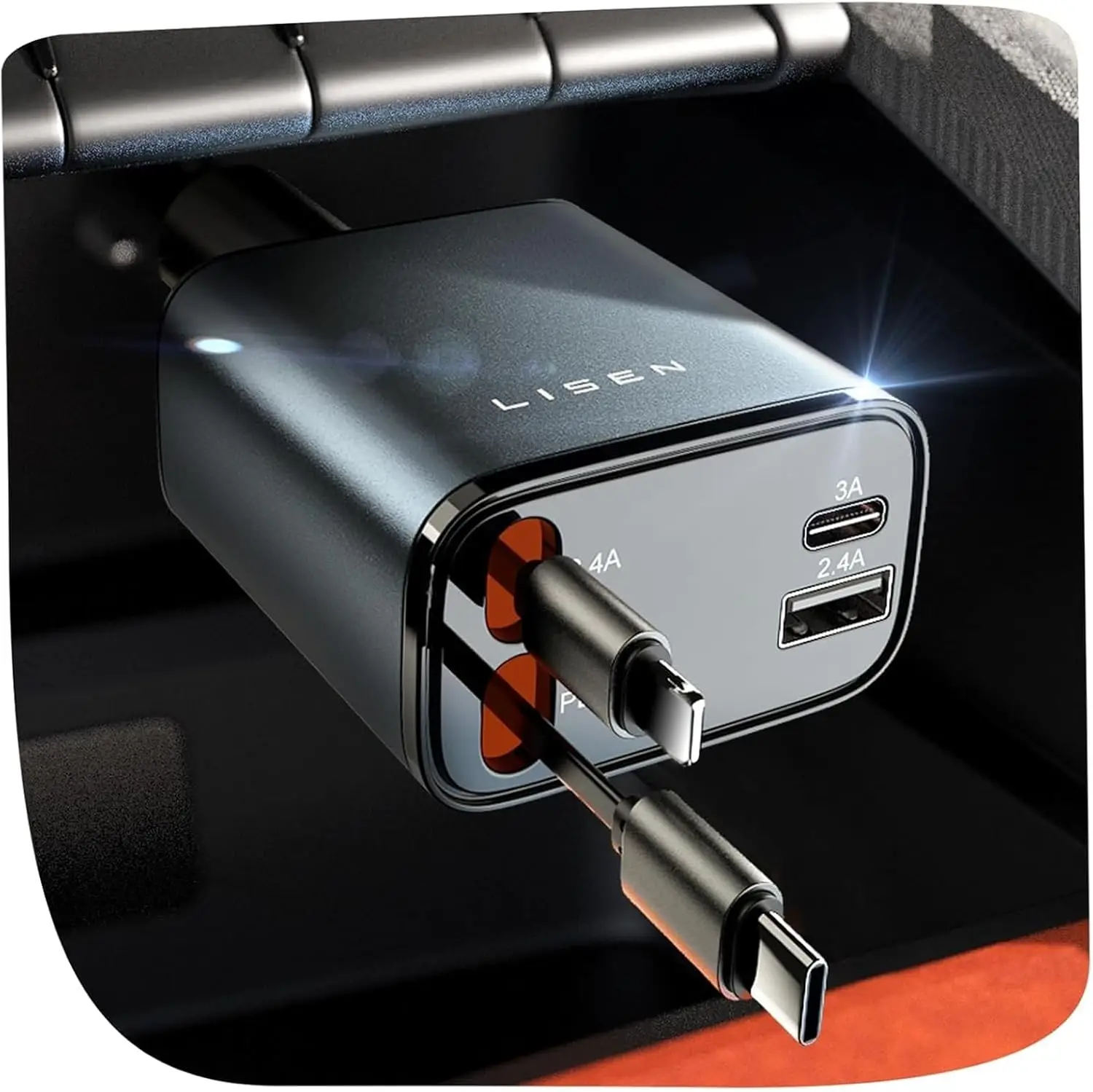 84W Retractable Car Charger, F - Car Accessories Gifts For Men 리뷰 및 가격